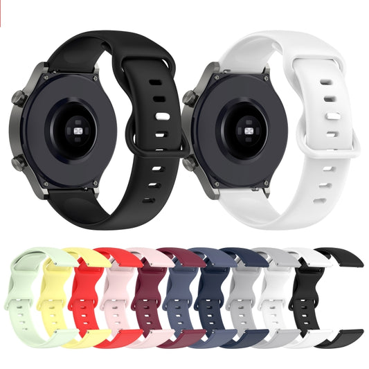 For Amazfit GTR 2 22mm Silicone Solid Color Watch Band(Navy Blue) by bashfashion