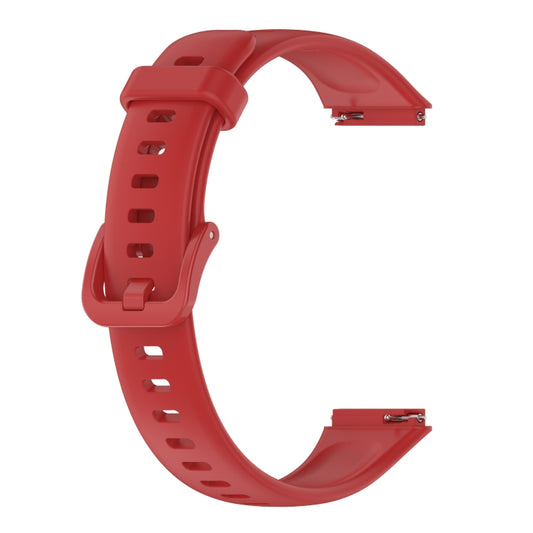 For Huawei Band 7 Solid Color Silicone Watch Band(Red) by bashfashion
