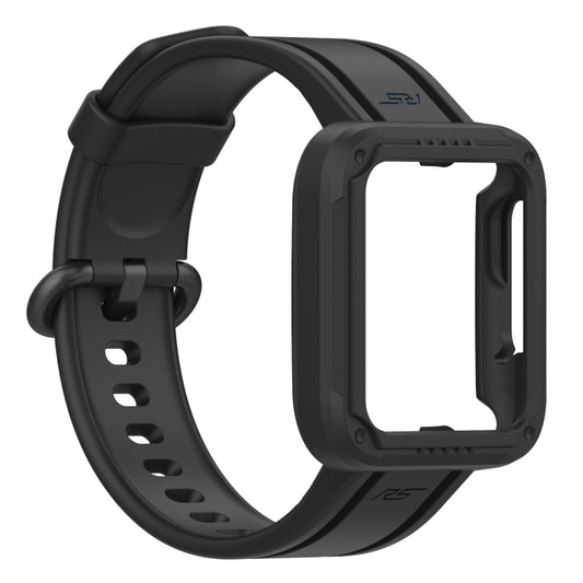 For Xiaomi Mi Watch Lite Silicone Solid Color Watch Band(Black) by bashfashion