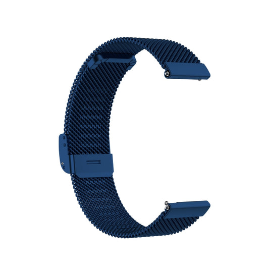 20mm Milan Metal Steel Mesh One Buckle Watch Band For Huawei GT3 Pro 43mm(Blue) by bashfashion