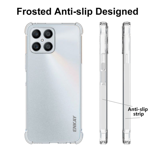 For Honor X8 ENKAY Transparent TPU Shockproof Phone Case by ENKAY