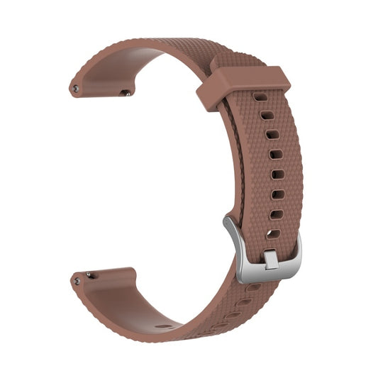 For POLAR Ignite Fashion Textured Silicone Replacement Watch Band(Brown) by bashfashion