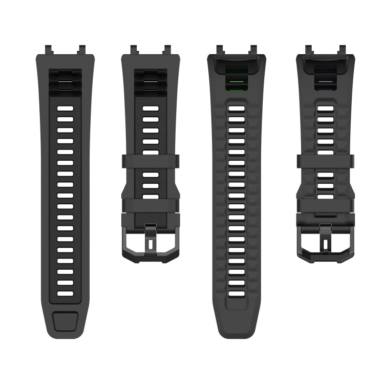 For Amazfit T-Rex 2 Silicone Leisure Watch Band(Black) by bashfashion