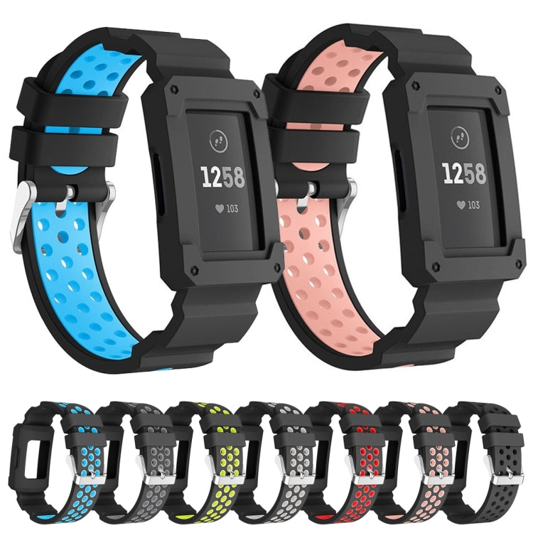 For Fitbit Charge 3 All-in-one Silicone Protective Case Replacement Watch Band(Yellow) by bashfashion