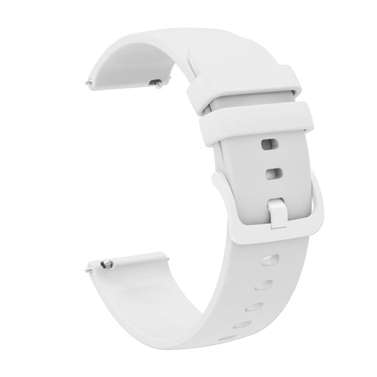 For Garmin Venu 20mm Solid Color Soft Silicone Watch Band(White) by bashfashion