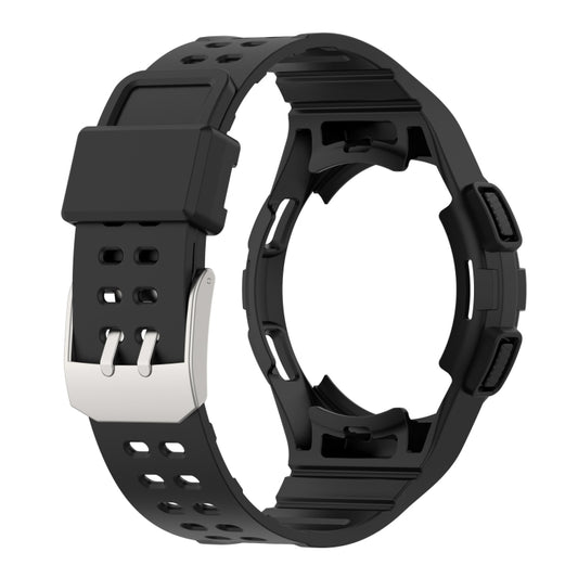For Samsung Galaxy Watch5 40mm Armor Integrated TPU Double-Pin Buckle Smart Watch Band(Black) by bashfashion
