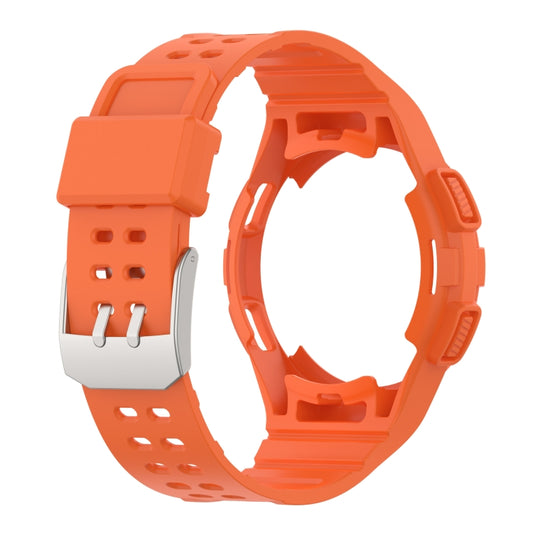 For Samsung Galaxy Watch4 Classic 46mm Armor Integrated TPU Double-Pin Buckle Smart Watch Band(Orange) by bashfashion