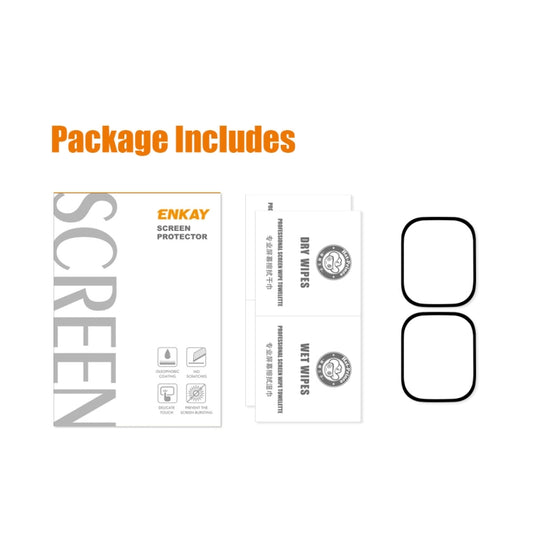 For Apple Watch Ultra 1 / 2 / 3 49mm 2pcs ENKAY 9H Full Cover Tempered Glass Watch Film by ENKAY