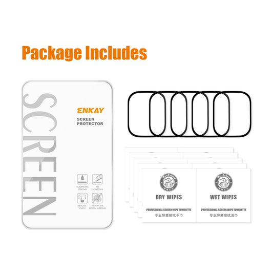 For Apple Watch Ultra 1 / 2 / 3 49mm 5pcs ENKAY 9H Full Cover Tempered Glass Watch Film by ENKAY