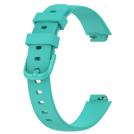 For Fitbit Inspire 3 Solid Color Silicone Watch Band, Size:L(Teal) by bashfashion