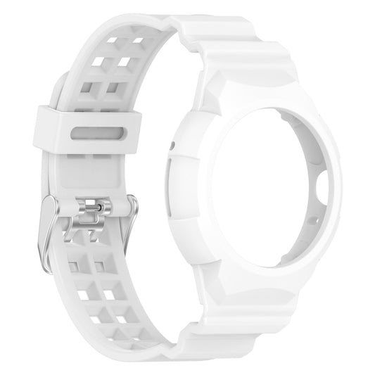 For Google Pixel Watch Integrated Fully Enclosed Silicone Watch Band(White) by bashfashion