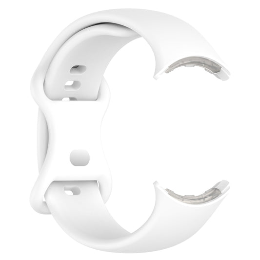 For Google Pixel Watch Loop Type Solid Color Silicone Watch Band, Size:L(White) by bashfashion