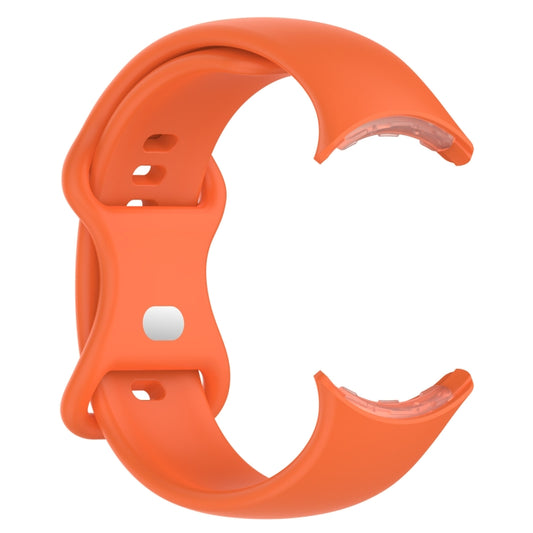For Google Pixel Watch Loop Type Solid Color Silicone Watch Band, Size:L(Orange) by bashfashion