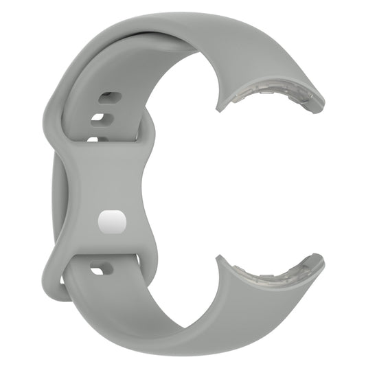 For Google Pixel Watch Loop Type Solid Color Silicone Watch Band, Size:L(Grey) by bashfashion