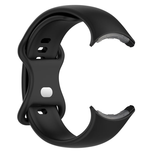 For Google Pixel Watch Loop Type Solid Color Silicone Watch Band, Size:S(Black) by bashfashion