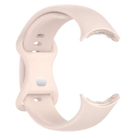For Google Pixel Watch Loop Type Solid Color Silicone Watch Band, Size:S(Pink) by bashfashion
