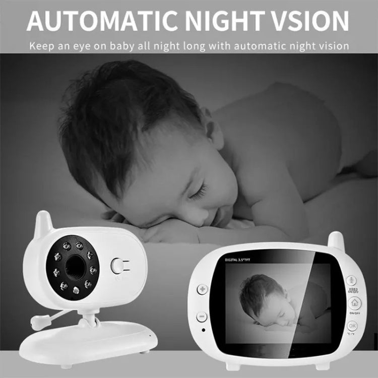 BM850 3.5 inch Wireless Video Color Baby Monitor Night Vision Temperature Monitor(AU Plug) by bashfashion