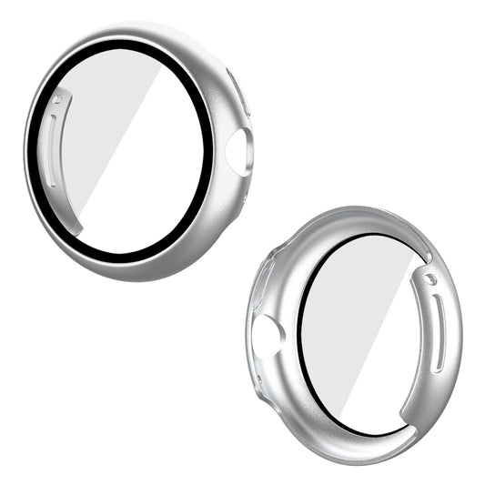 For Google Pixel Watch ENKAY Hat-Prince Full Coverage PC Frame + 9H Tempered Glass Case(Silver) by bashfashion