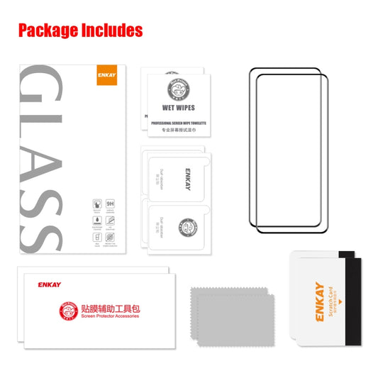 For OnePlus 11 2pcs ENKAY Hat-Prince 3D Hot Bending Explosion-proof Full Glue Tempered Glass Film by ENKAY