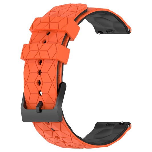 For Amazfit GTS 2E 20mm Football Texture Two-Color Silicone Watch Band(Orange+Black) by bashfashion