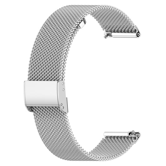For Fitbit Versa 4 / Versa 3 / Sense 2 / Sense Integrated Milan Buckle Fine Mesh Metal Watch Band(Silver) by bashfashion