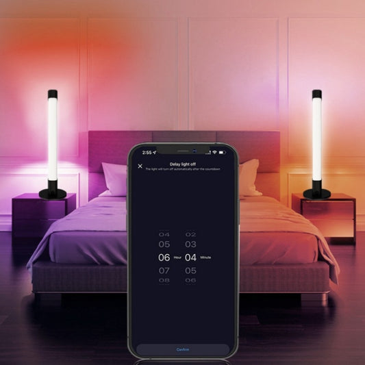 SAL006BS 2 LED Light Tube Music Synchronization WiFi Smart Night Light by bashfashion