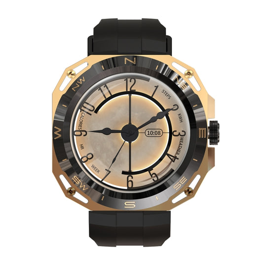 E25 1.43 inch Color Screen Smart Watch,Support Heart Rate Monitoring / Blood Pressure Monitoring(Gold) by bashfashion