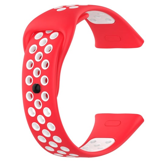 For Redmi Watch 3 Sports Two-Color Silicone Watch Band(Red+White) by bashfashion
