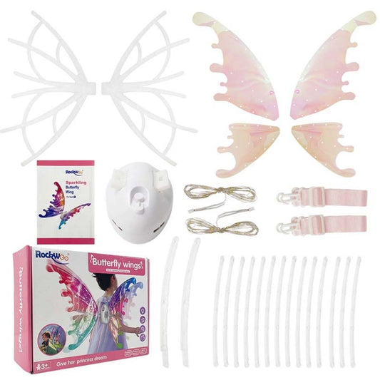 Rockwoo R01 DIY Electric Butterfly Elf Wings Toy With Light by bashfashion