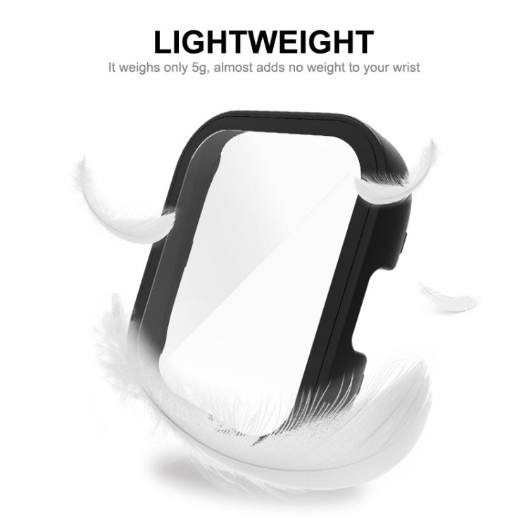 For Redmi Watch 3 ENKAY Hat-Prince Full Coverage PC Frame + Tempered Glass Film Watch Case(Pink) by ENKAY