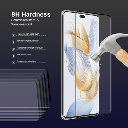 For Honor 90 Pro 2pcs ENKAY Hat-Prince 3D Curved Full Glue High Sense Tempered Glass Film by ENKAY