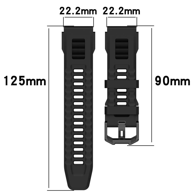 For Amazfit T-Rex Ultra Silicone Sports Watch Band(White) by bashfashion