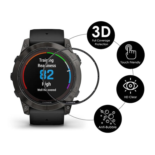 For Garmin Fenix 7 Pro 5pcs ENKAY 3D Full Coverage Soft PC Edge PMMA HD Screen Protector Film by ENKAY
