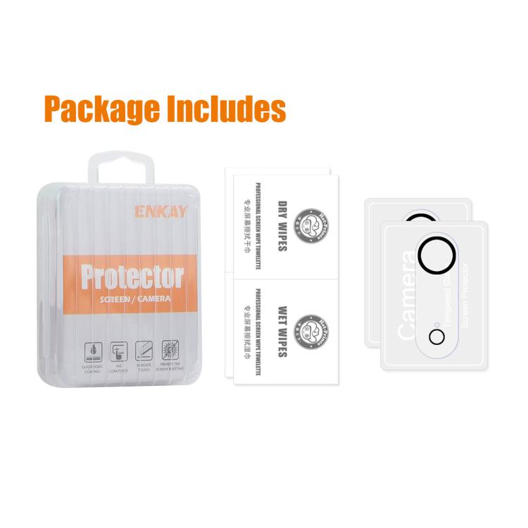 For iPhone Air 2pcs ENKAY Hat-Prince 9H Rear Camera Lens Tempered Glass Film by ENKAY