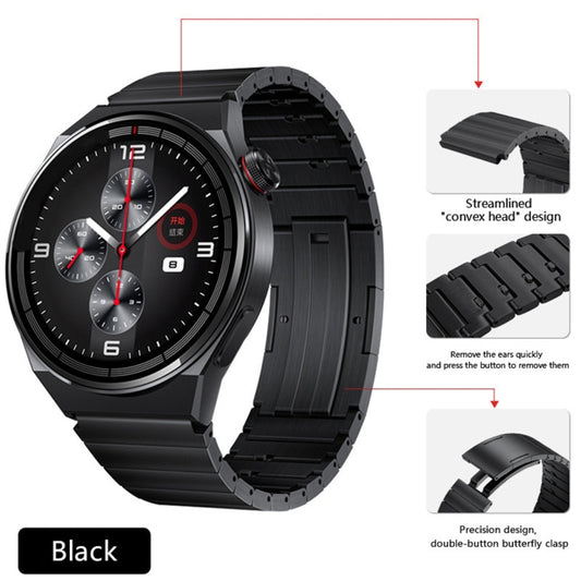 For Honor Magic Watch 2 46mm Titanium Alloy Quick Release Watch Band(Black) by bashfashion