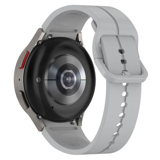 For Samsung Galaxy Watch 6 / 6 Classic Grooved Color Buckle Silicone Watch Band(Light Gray) by bashfashion