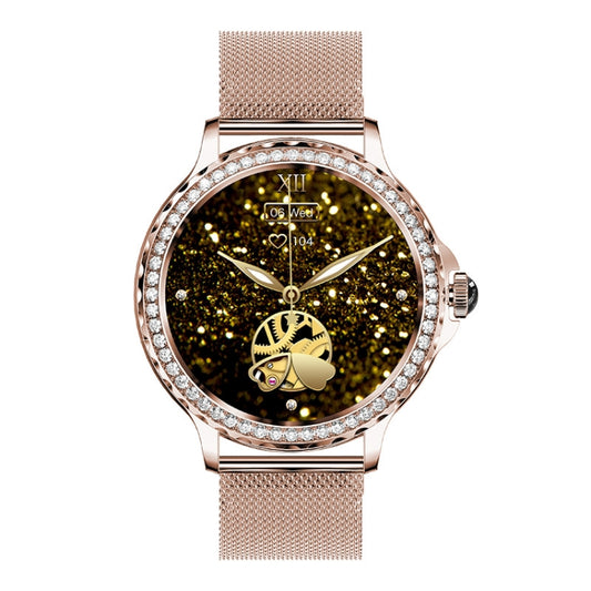 NX19 1.3 inch IP68 Waterproof Color Screen Smart Watch,Support Heart Rate / Blood Pressure / Blood Oxygen Monitoring(Gold) by bashfashion