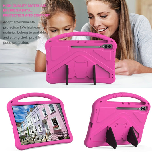For Samsung Galaxy Tab S9 Ultra EVA Shockproof Tablet Case with Holder(Rose Red) by bashfashion