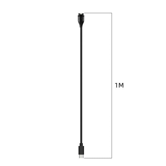 For Garmin Fenix 6X Pro Type-C Port Watch Charger With Data Transmission(Black) by bashfashion