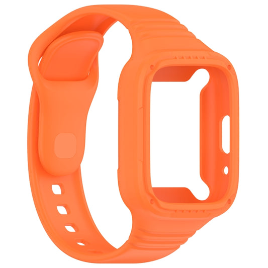 For Redmi Watch 3 Active Integrated Fully Enclosed Silicone Watch Band(Orange) by bashfashion