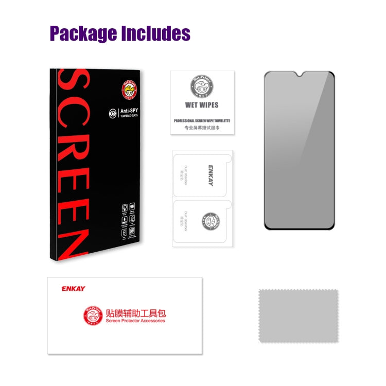 For Huawei nova Y61 4G ENKAY Hat-Prince 28 Degree Anti-peeping Tempered Glass Film by ENKAY