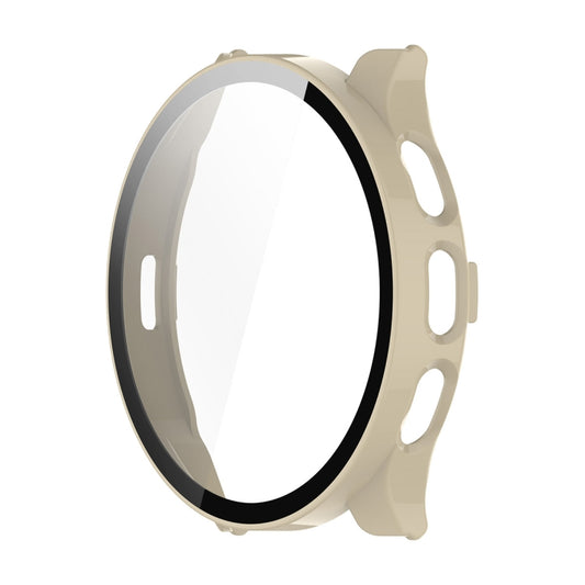 For Garmin Venu 3S ENKAY Hat-Prince Full Coverage Tempered Glass Film Integrated PC Watch Cover(Ivory White) by ENKAY