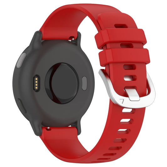 For Garmin Venu SQ2 Liquid Glossy Silver Buckle Silicone Watch Band(Red) by bashfashion