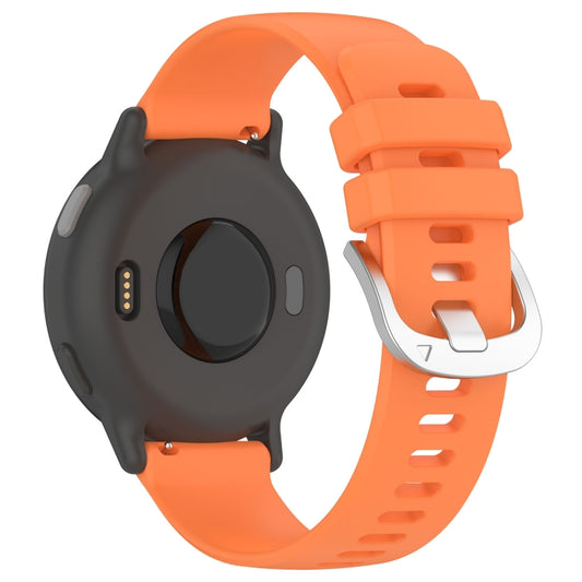 For Garmin Forerunner 645 / 645 Music Liquid Glossy Silver Buckle Silicone Watch Band(Orange) by bashfashion