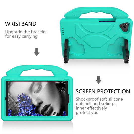 For Samsung Galaxy Tab A11 / A9 Thumb Bracket EVA Shockproof Tablet Case(Glacial Green) by bashfashion