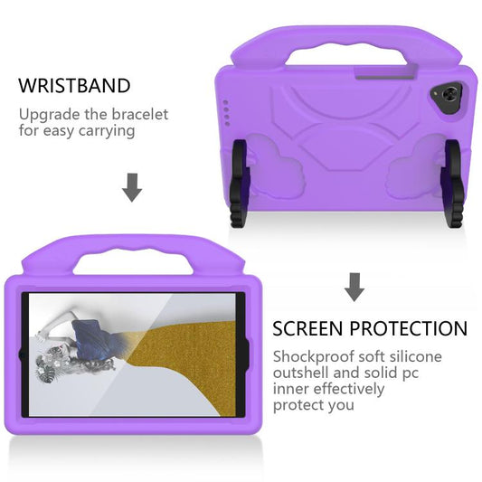 For Samsung Galaxy Tab A11 / A9 Thumb Bracket EVA Shockproof Tablet Case(Light Purple) by bashfashion