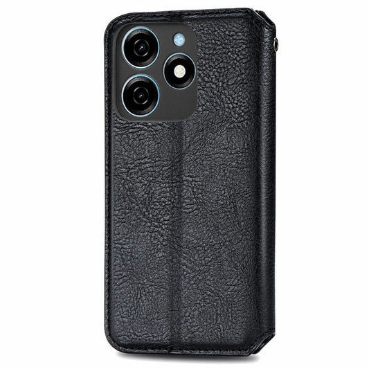 For Xiaomi Redmi Note 12 Pro 5G Cubic Grid Pressed Magnetic Leather Phone Case(Black) by bashfashion