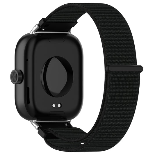 For Redmi Watch 4 / Watch 5 Nylon Loop Metal Connector Watch Band(Black) by bashfashion