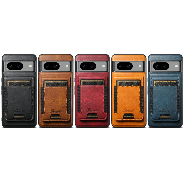For Google Pixel 6 Suteni H17 Oil Eax Leather Detachable Wallet Phone Case(Brown) by Suteni