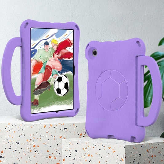 For Samsung Galaxy Tab A8 10.5 2021 Handle Football Shaped EVA Shockproof Tablet Case(Light Purple) by bashfashion